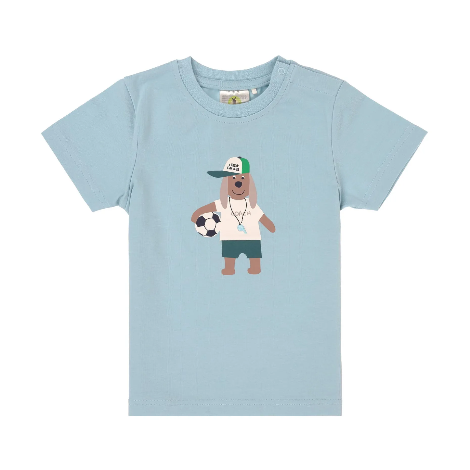 Kinder T-Shirt - Bio Baumwolle, Hund Hellblau
