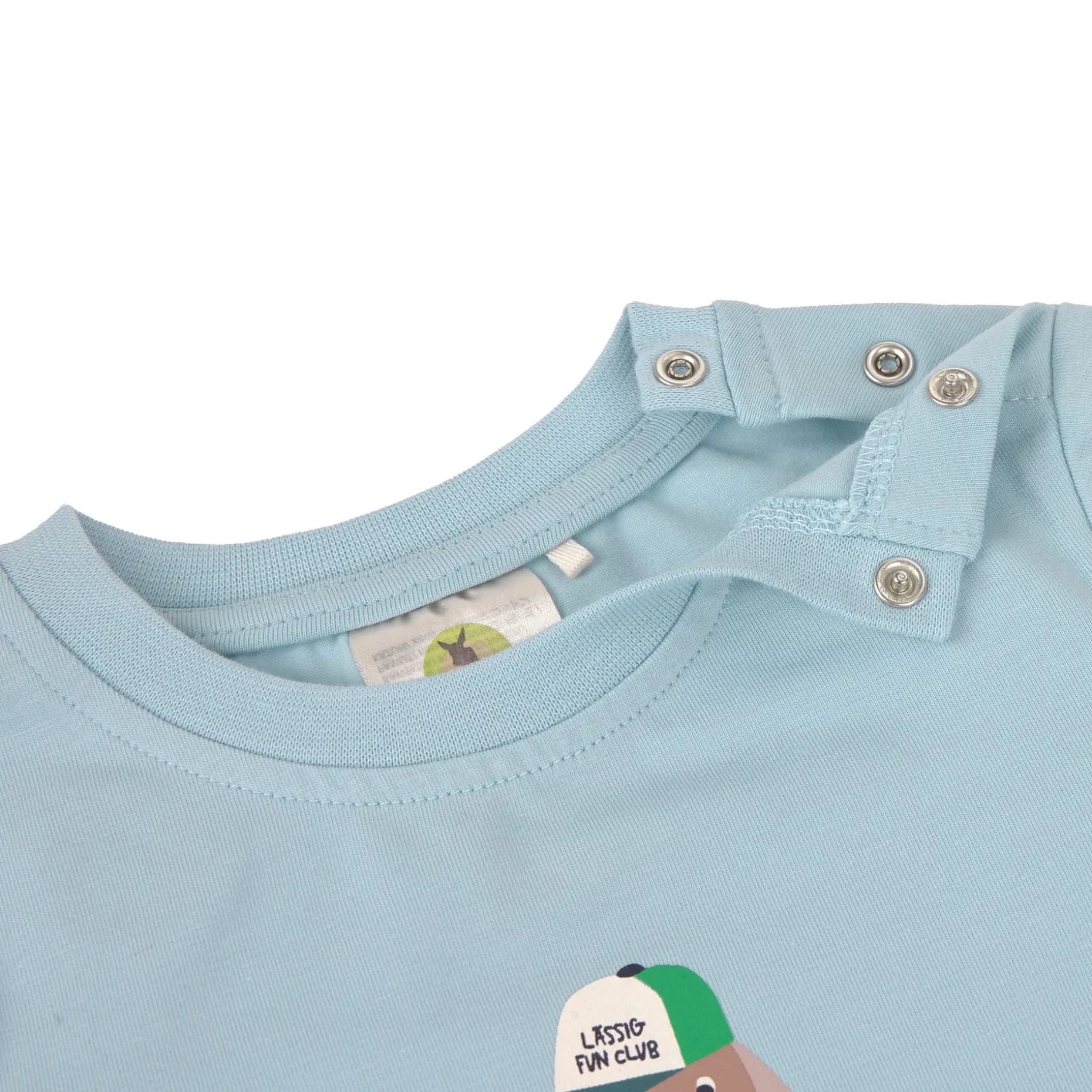 Kinder T-Shirt - Bio Baumwolle, Hund Hellblau
