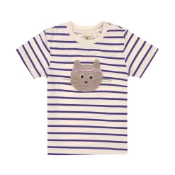 Kinder T-Shirt - Bio Baumwolle, Katze Gestreift