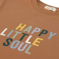 Kinder T-Shirt - Bio Baumwolle, Little Gang, Karamell
