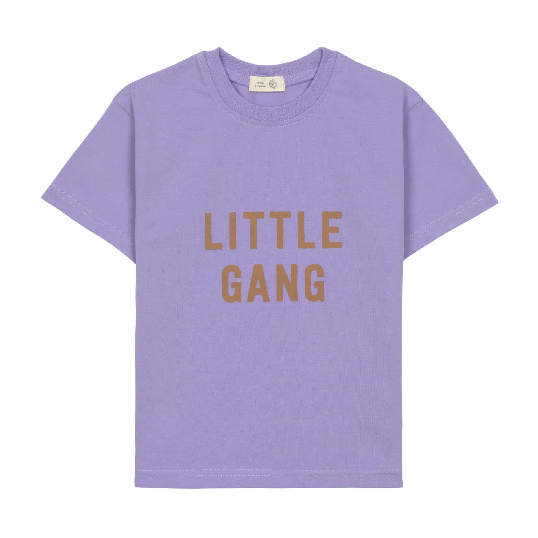 Kinder T-Shirt - Bio Baumwolle, Little Gang, Lila