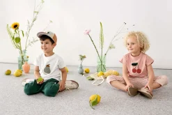Kinder T-Shirt - Bio Baumwolle, Little Gang, Birne Weiß