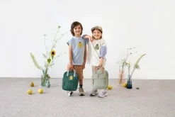 Kinder T-Shirt - Bio Baumwolle, Little Gang, Zitrone Hellblau