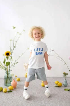 Kinder T-Shirt - Bio Baumwolle, Little Gang, Weiß