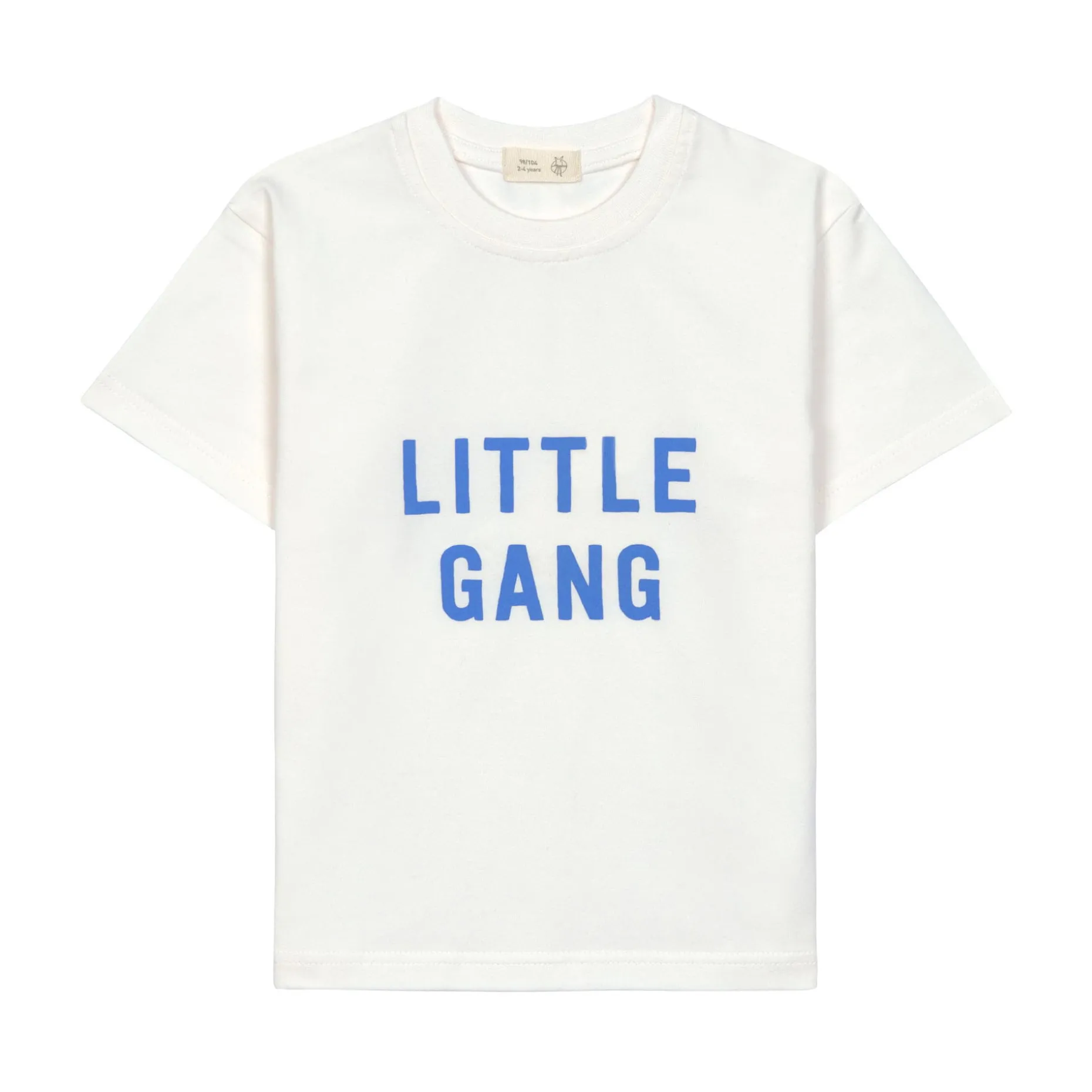 Kinder T-Shirt - Bio Baumwolle, Little Gang, Weiß