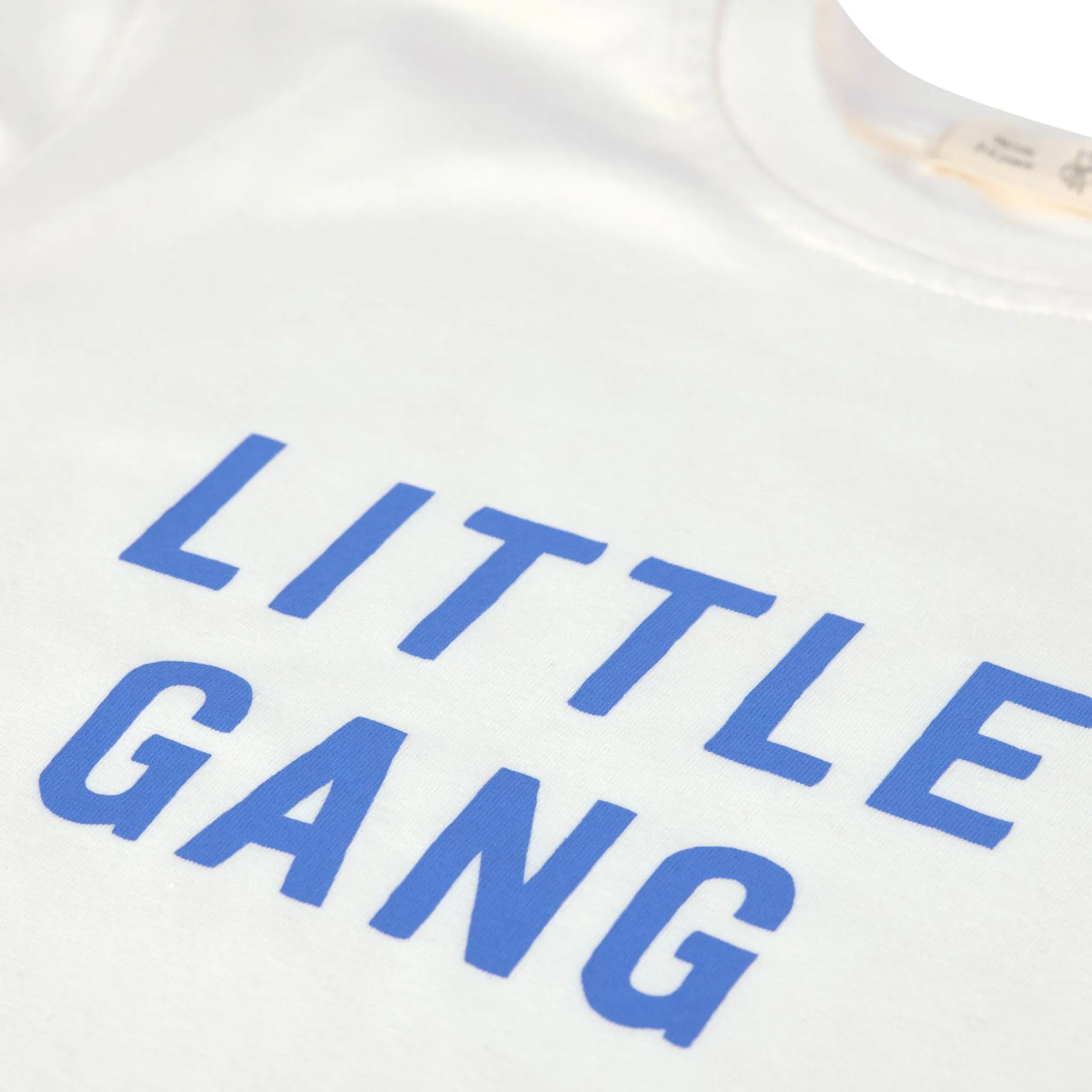 Kinder T-Shirt - Bio Baumwolle, Little Gang, Weiß