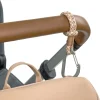 Kinderwagenhaken 2er Set - Karabiner, Beige Vanille