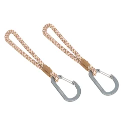 Kinderwagenhaken 2er Set - Karabiner, Beige Vanille
