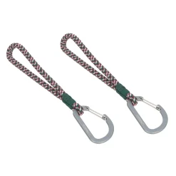 Kinderwagenhaken 2er Set - Karabiner, Grün Lila