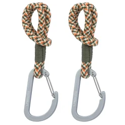 Kinderwagenhaken 2er Set - Karabiner, Oliv Rot