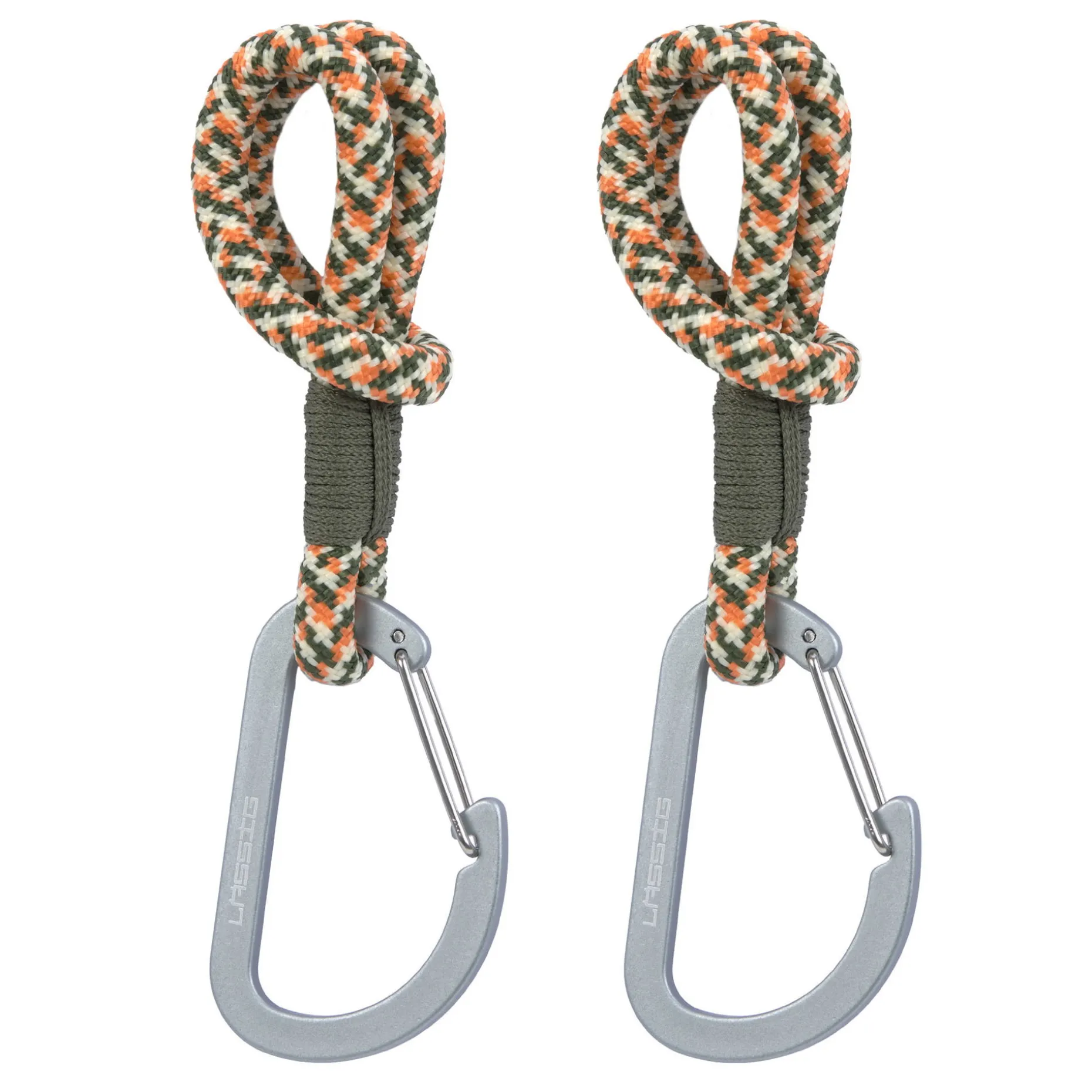 Kinderwagenhaken 2er Set - Karabiner, Oliv Rot