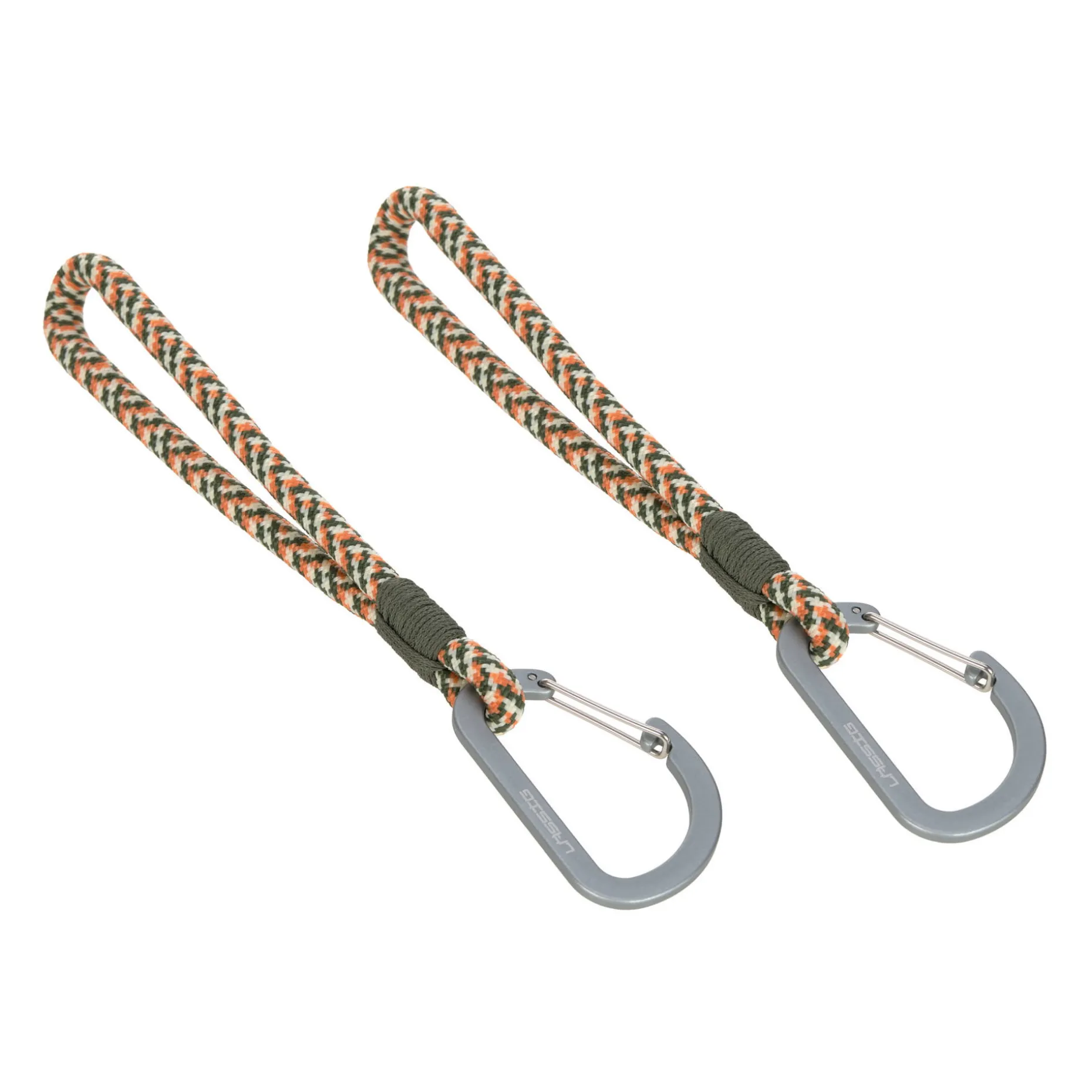 Kinderwagenhaken 2er Set - Karabiner, Oliv Rot
