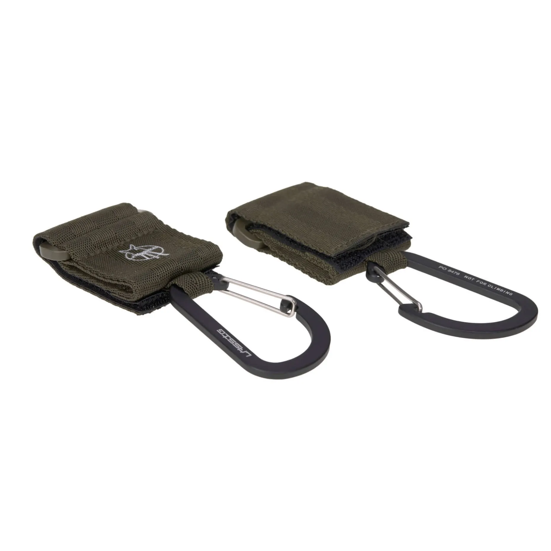 Kinderwagenhaken 2er Set - Karabiner, Oliv