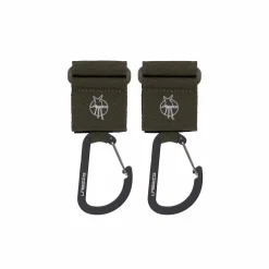 Kinderwagenhaken 2er Set - Karabiner, Oliv