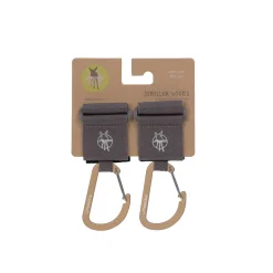 Kinderwagenhaken 2er Set - Karabiner, Anthrazit