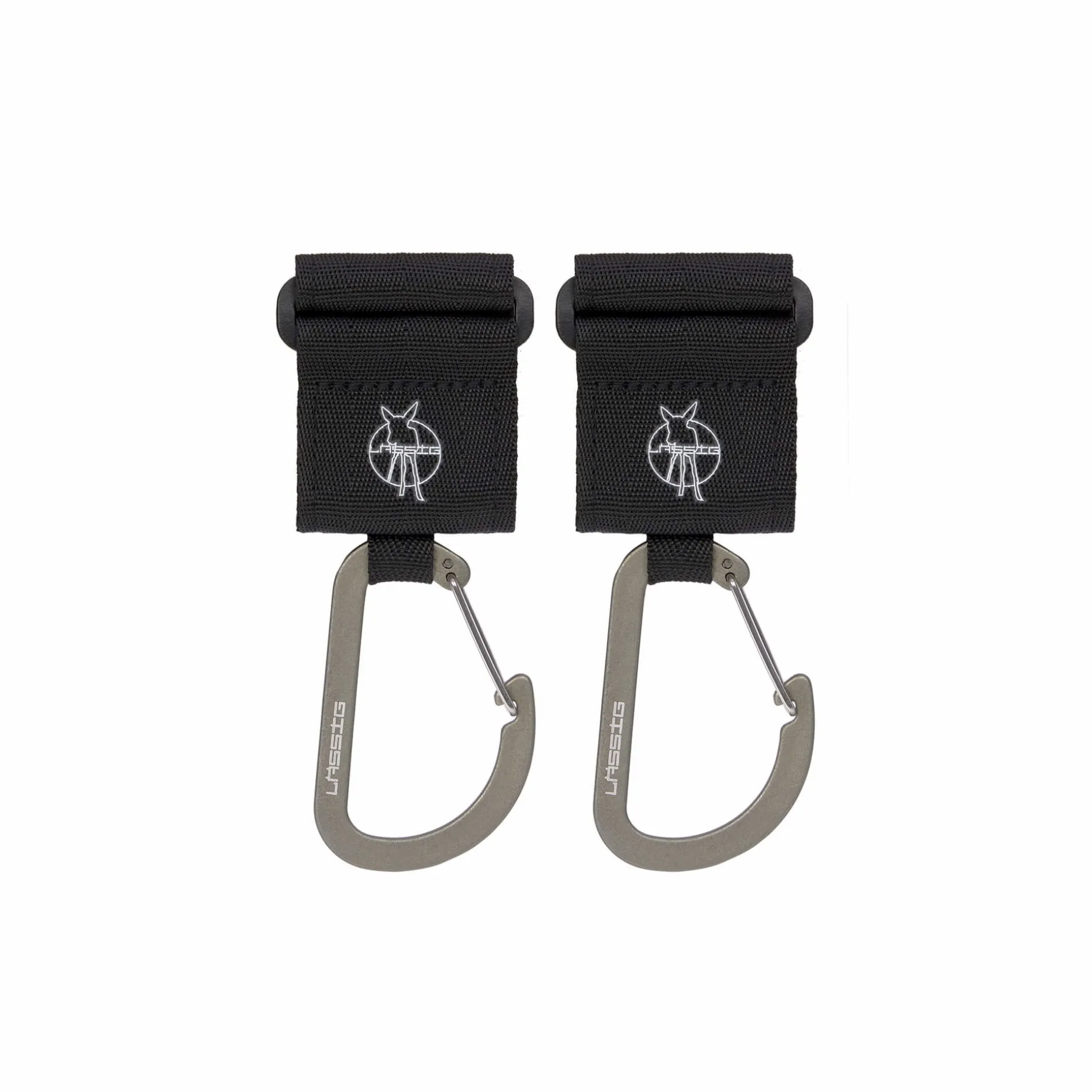 Kinderwagenhaken 2er Set - Karabiner, Schwarz