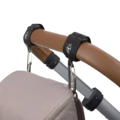 Kinderwagenhaken 2er Set - Karabiner, Schwarz