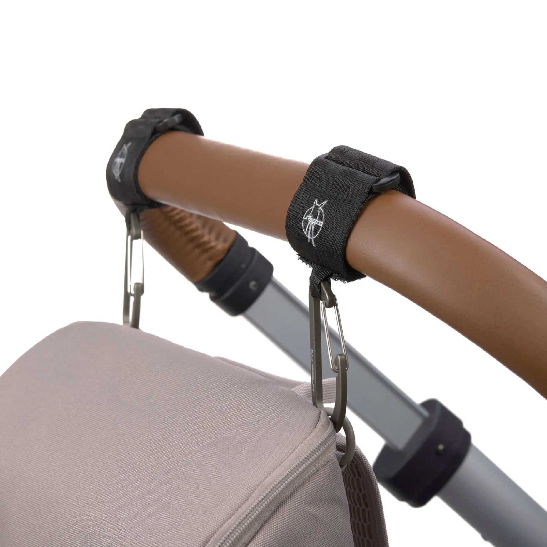 Kinderwagenhaken 2er Set - Karabiner, Schwarz