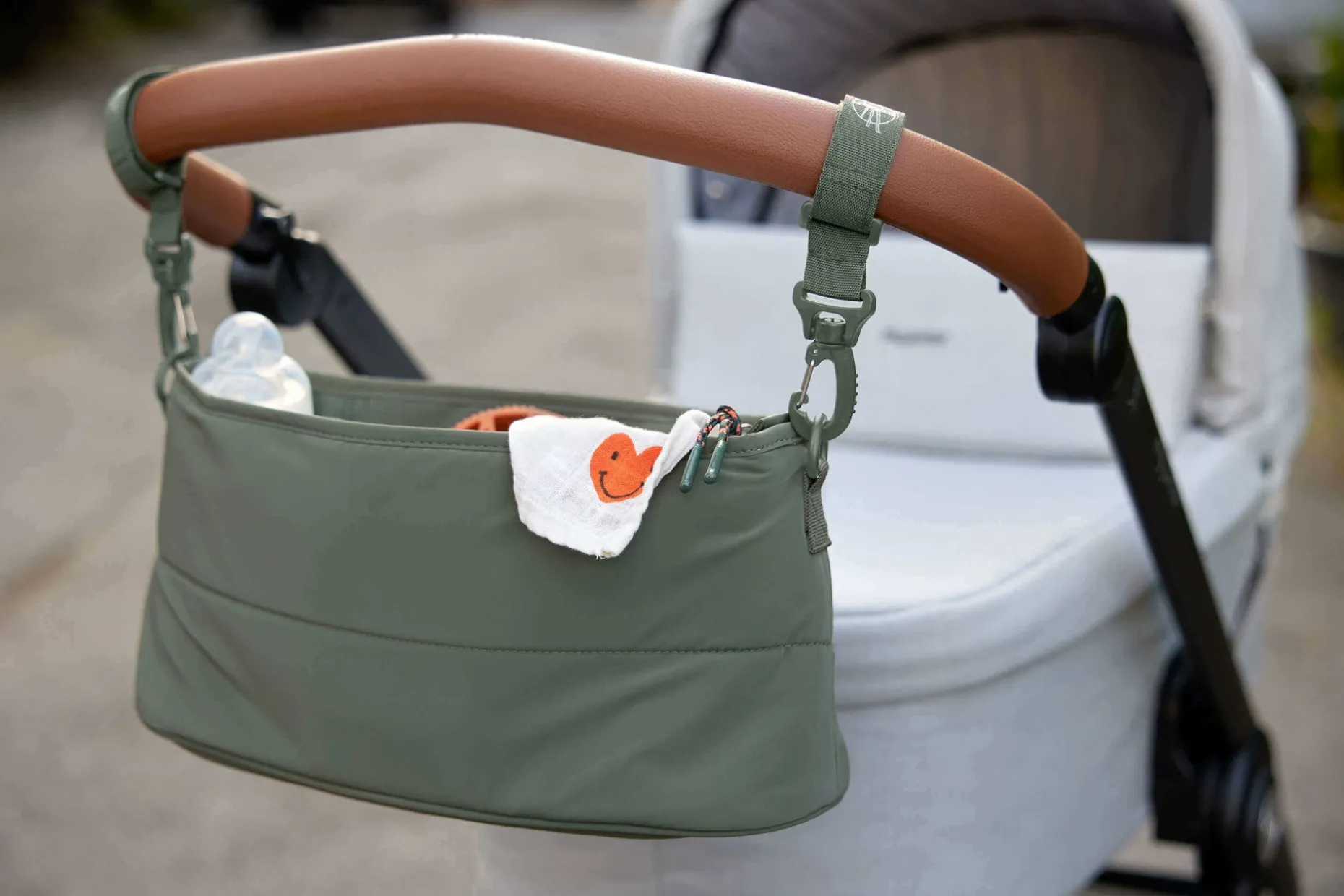 Kinderwagen Organizer, Oliv
