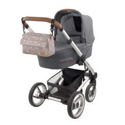 Kinderwagentasche - Blocks Taupe, Grau