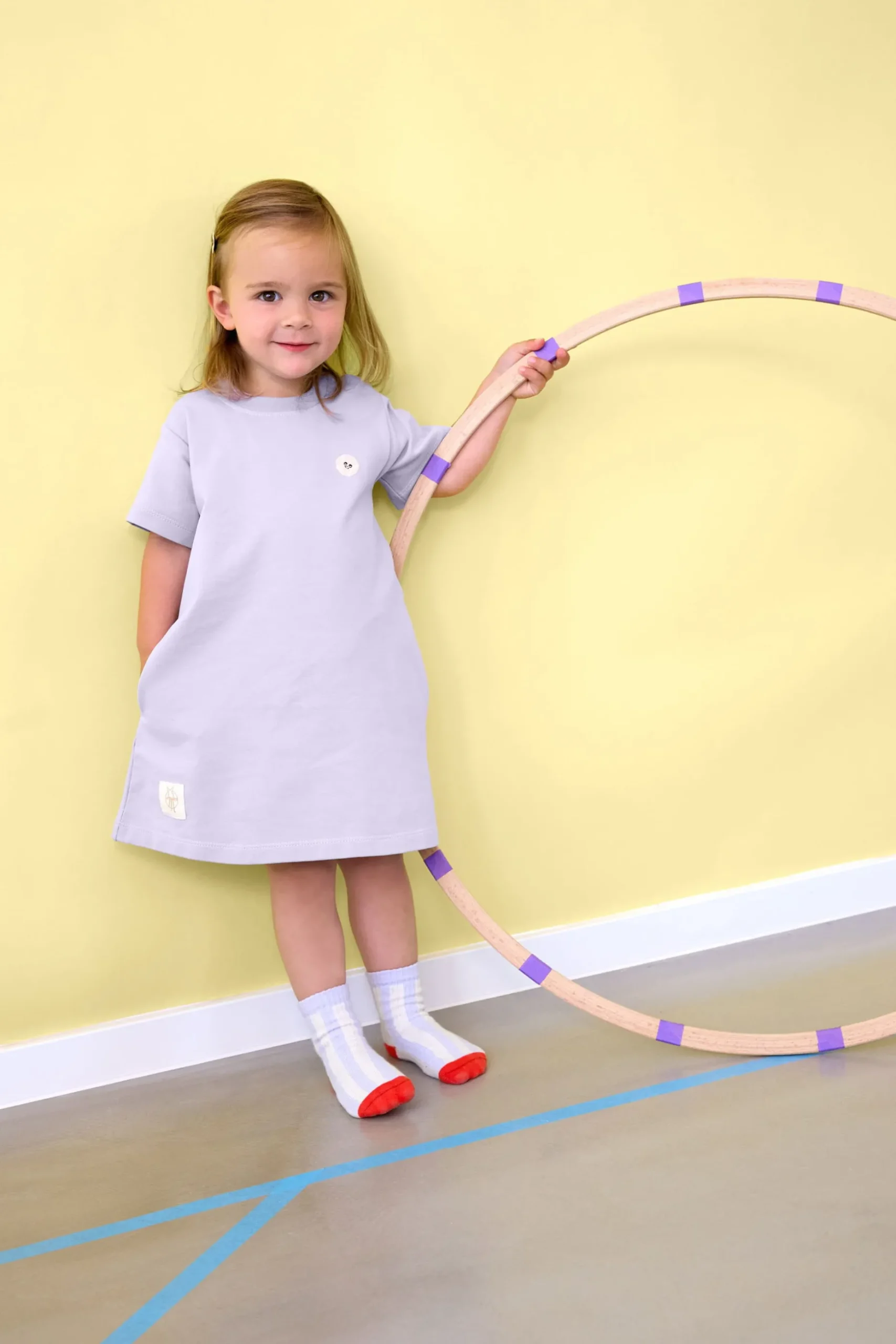Kleid Kinder - Bio Baumwolle, Pastell Lila