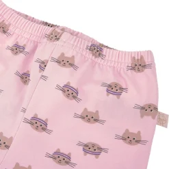 Leggings Kinder - Bio Baumwolle, Katze Rosa