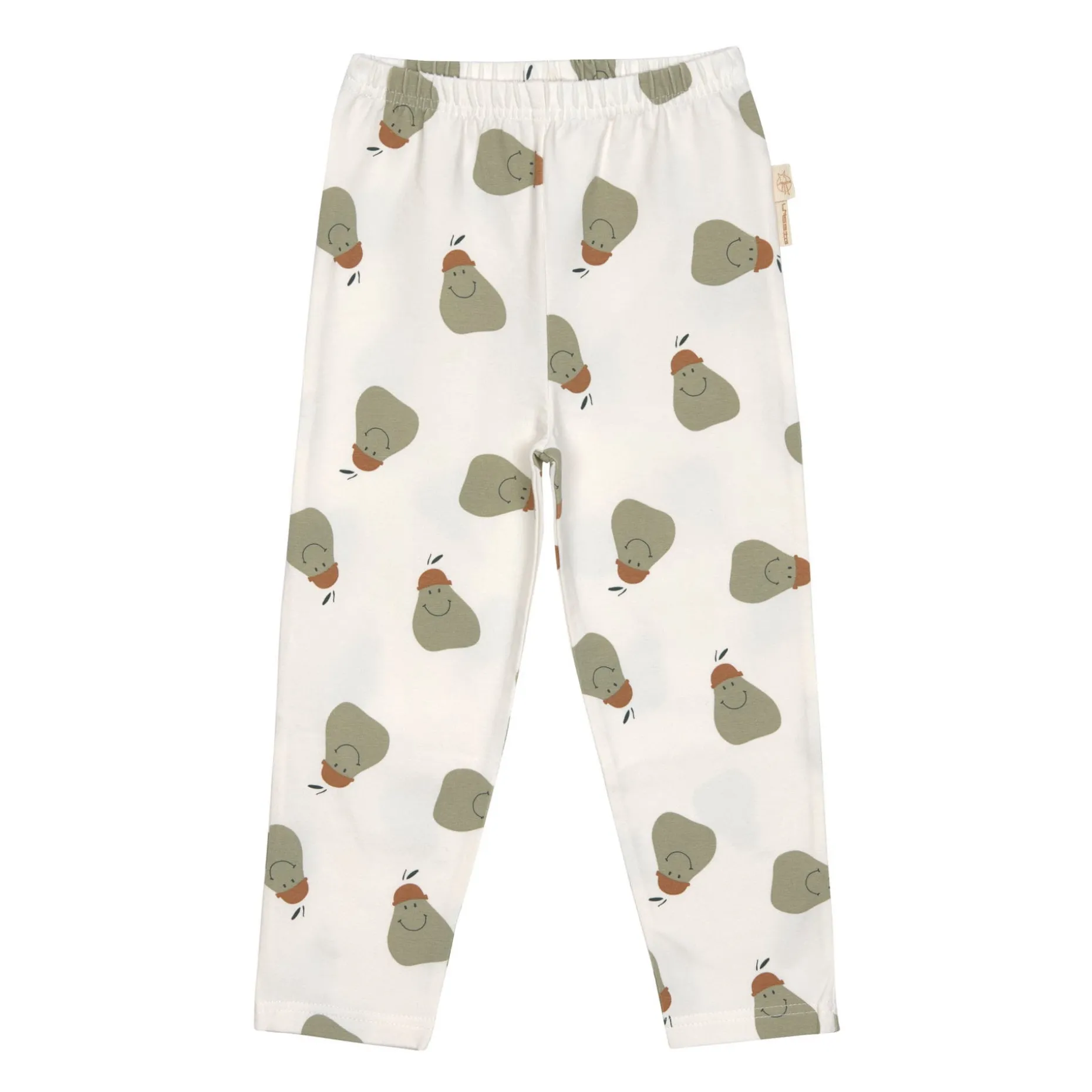 Leggings Kinder - Bio Baumwolle, Little Gang, Birne weiß