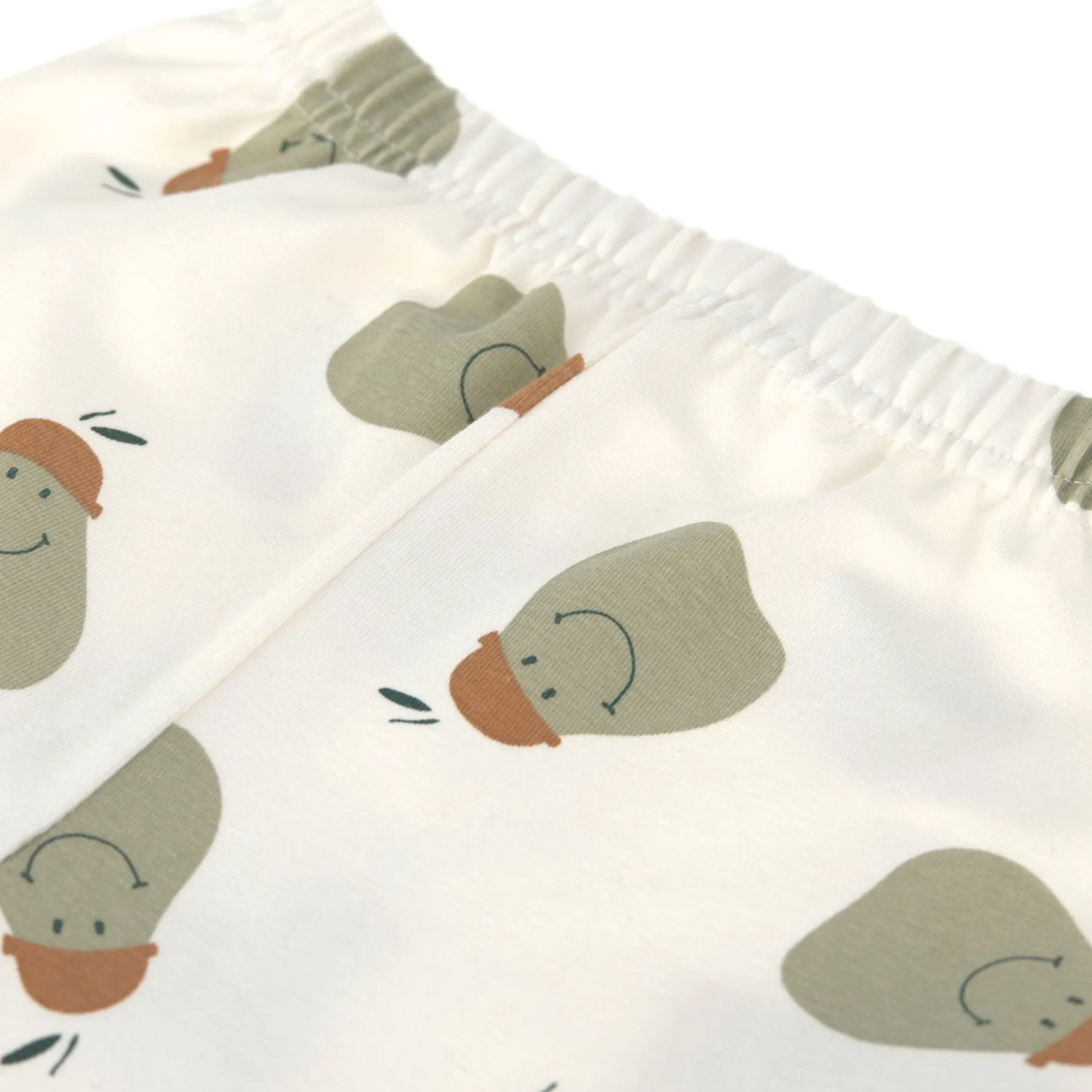 Leggings Kinder - Bio Baumwolle, Little Gang, Birne weiß