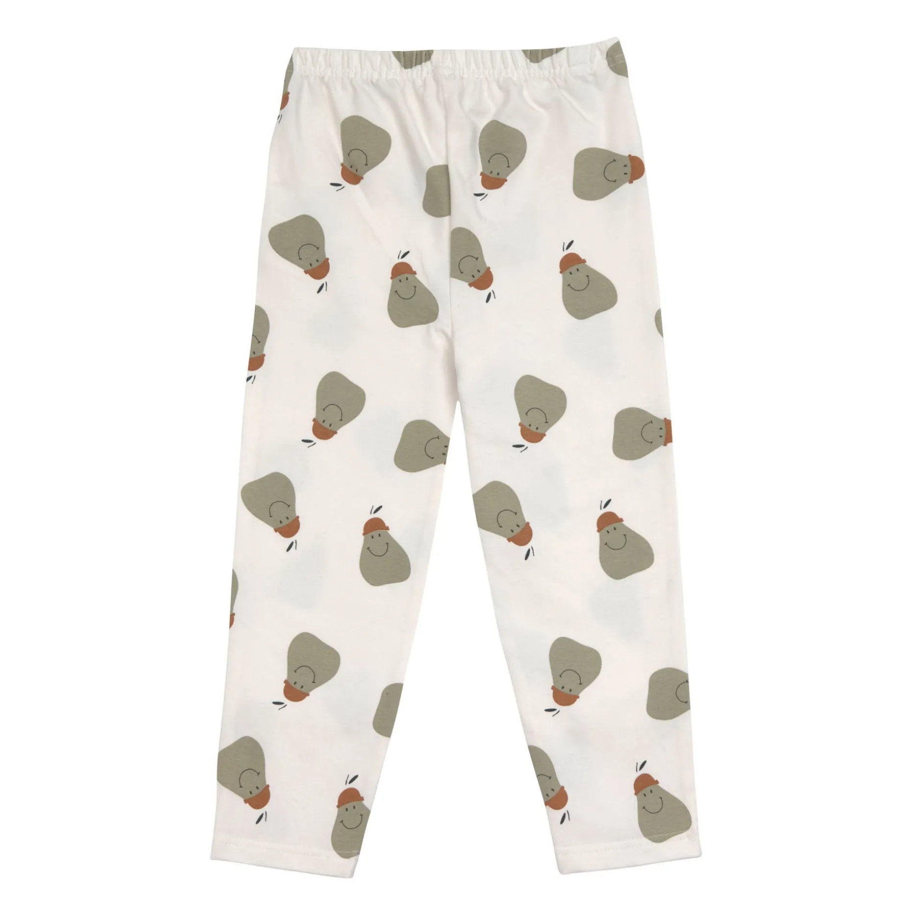 Leggings Kinder - Bio Baumwolle, Little Gang, Birne weiß