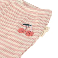 Leggings Kinder - Gerippt, Little Gang, Kirsche Rosa