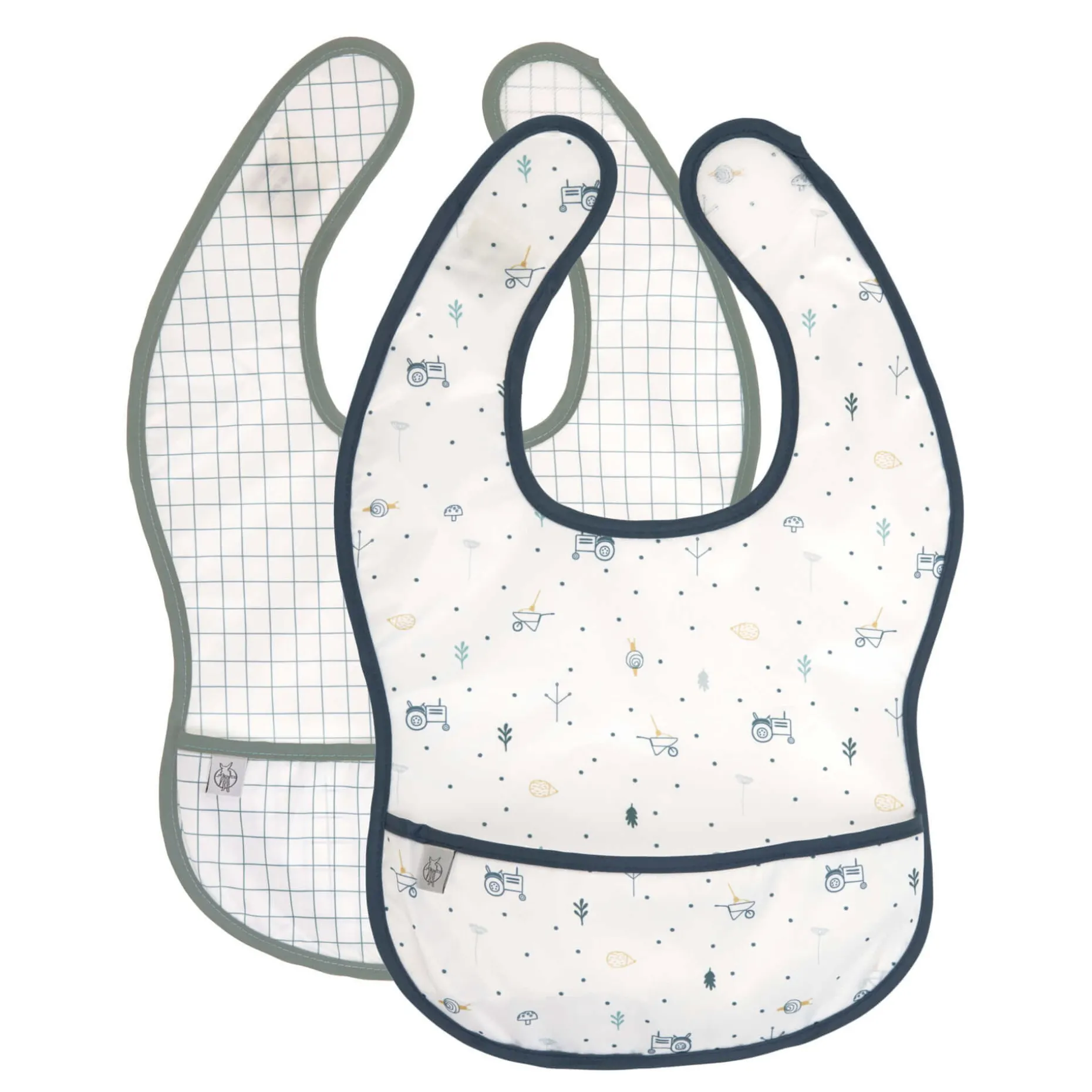 Lätzchen mit Auffangtasche (2 Stk) - Bib Lightweight, Garden Explorer Traktor