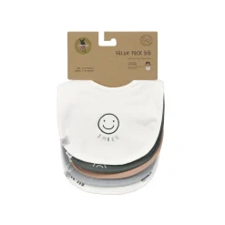Lätzchen (5 Stk) - Tiny Smile, Beige