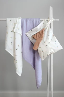 Mulltücher 3er Set 85 x 85 cm - Bio Baumwolle, Happy Fruits, Kirsche