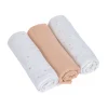 Mulltücher 3er Set 85 x 85 cm - Bio Baumwolle, Mond Rosa
