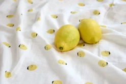 Mulltücher 3er Set 80 x 80 cm - Happy Fruits, Zitrone