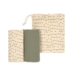 Mulltücher 2er Set 60 x 60 cm, Karamell