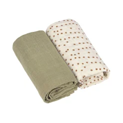 Mulltücher 2er Set 60 x 60 cm, Karamell