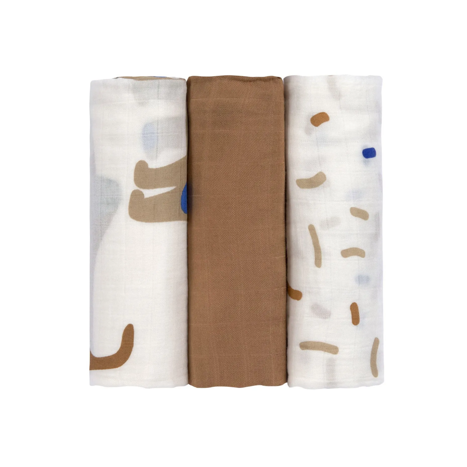 Mulltücher 3er Set 80 x 80 cm - Little Mateys, Royal Blau