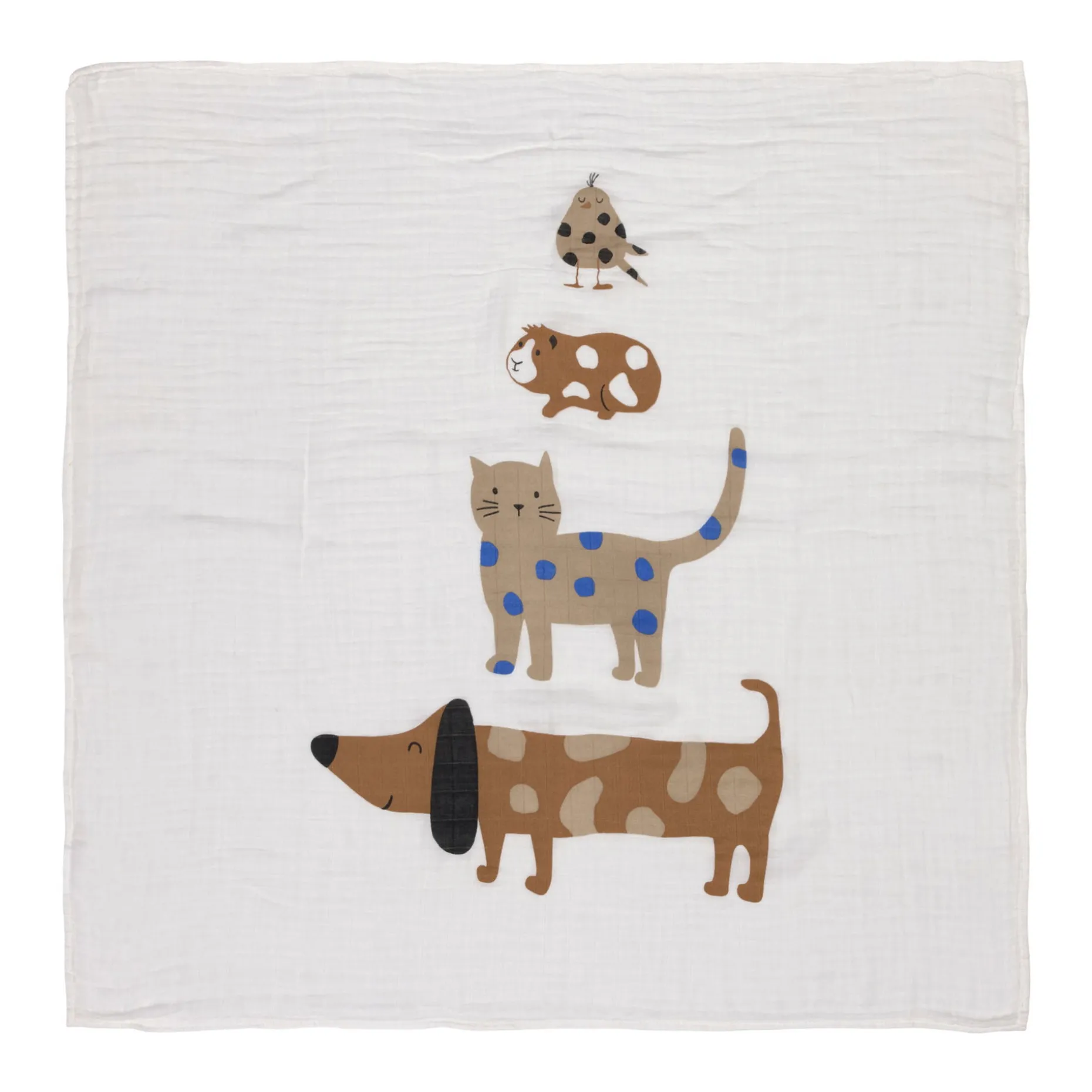 Mulltücher 3er Set 80 x 80 cm - Little Mateys, Royal Blau