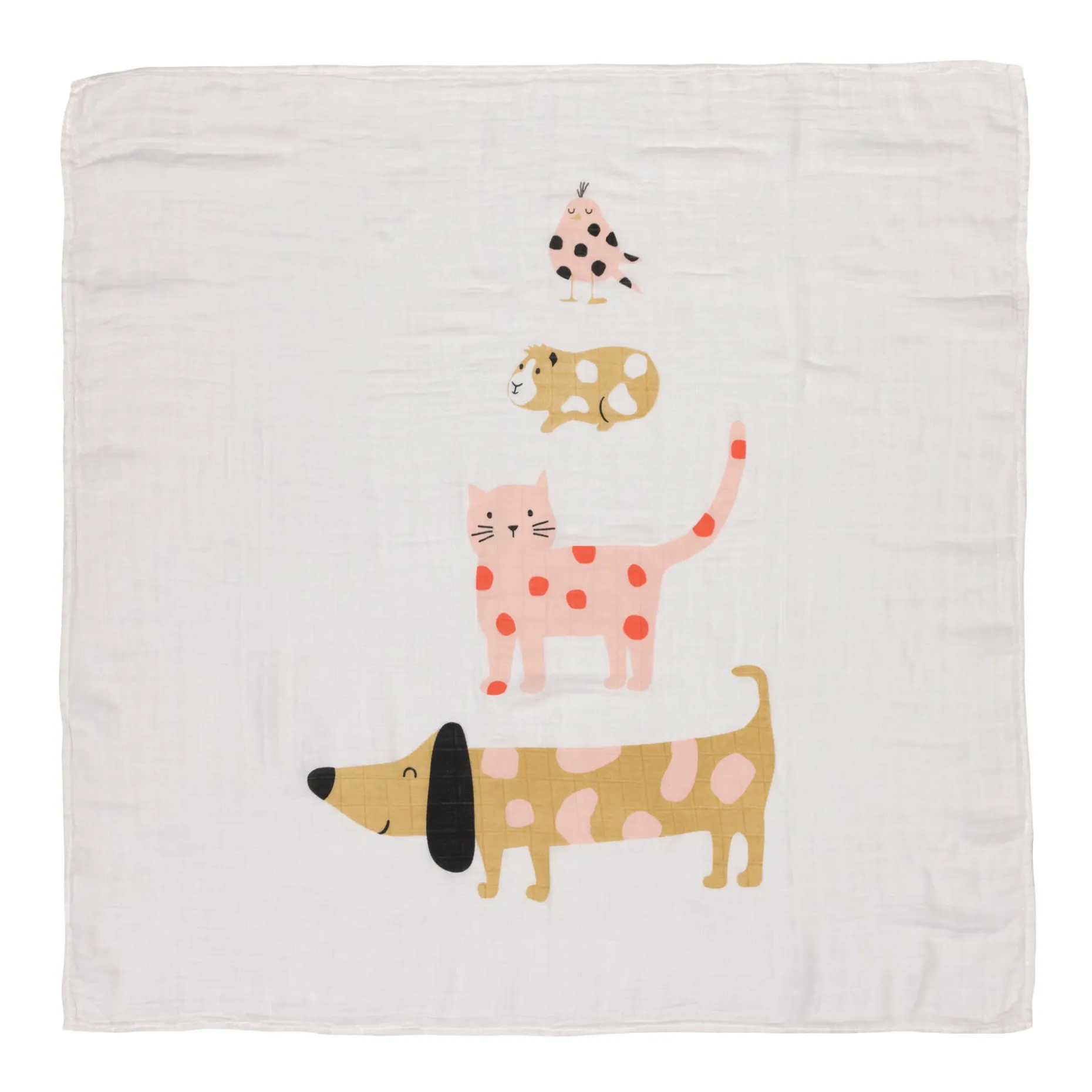 Mulltücher 3er Set 80 x 80 cm - Little Mateys, Spicy Orange