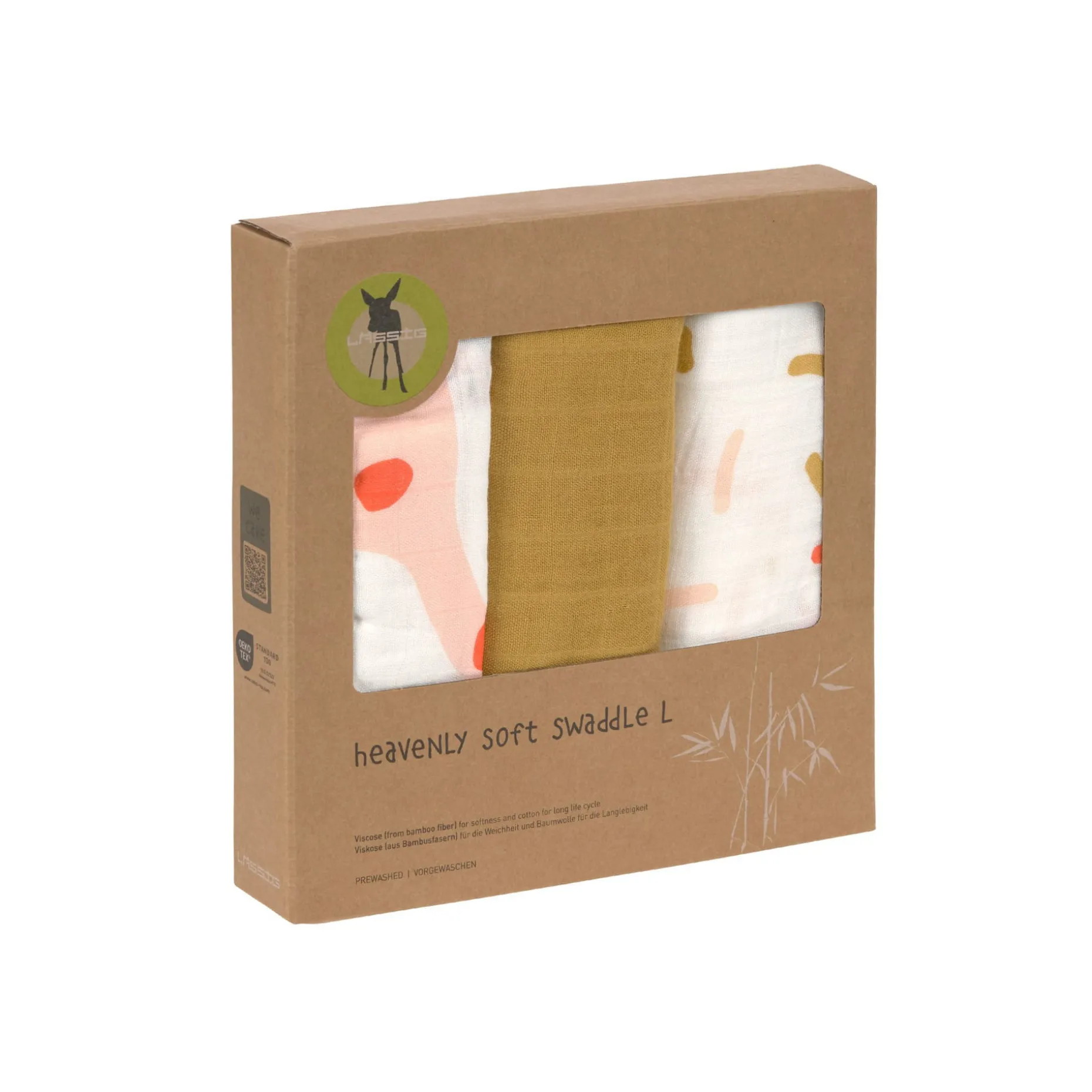 Mulltücher 3er Set 80 x 80 cm - Little Mateys, Spicy Orange