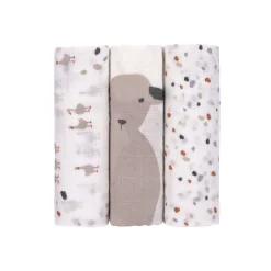 Mulltücher 3er Set 80 x 80 cm - Tiny Farmer, Speckles