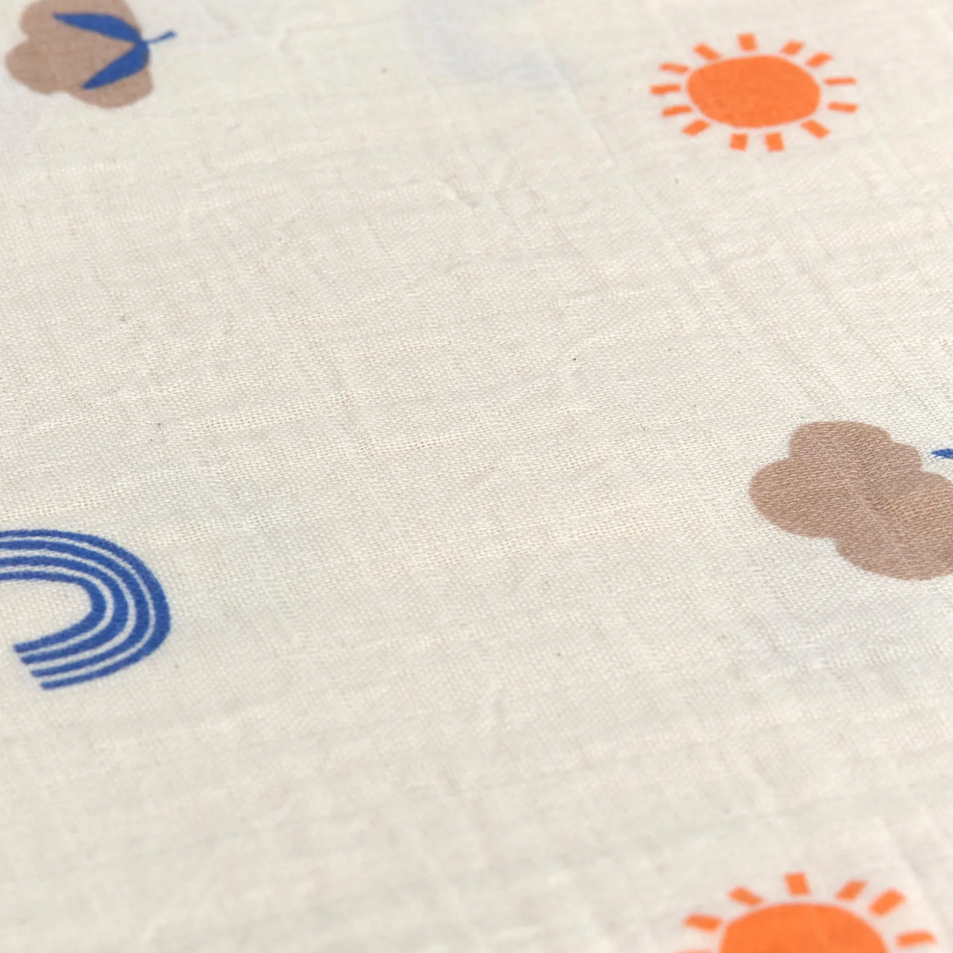 Mulltuch XL 120 x 120 cm - Nature, Beige