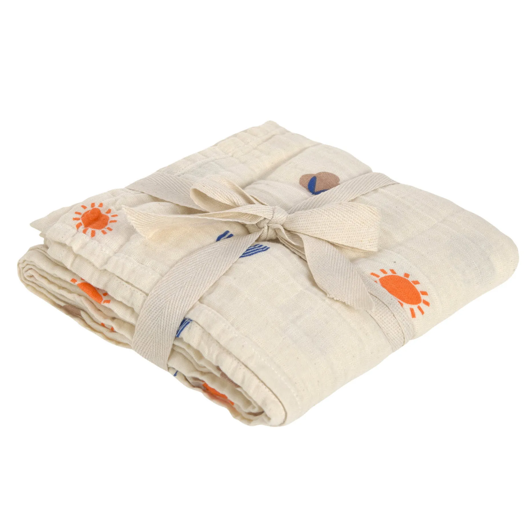 Mulltuch XL 120 x 120 cm - Nature, Beige