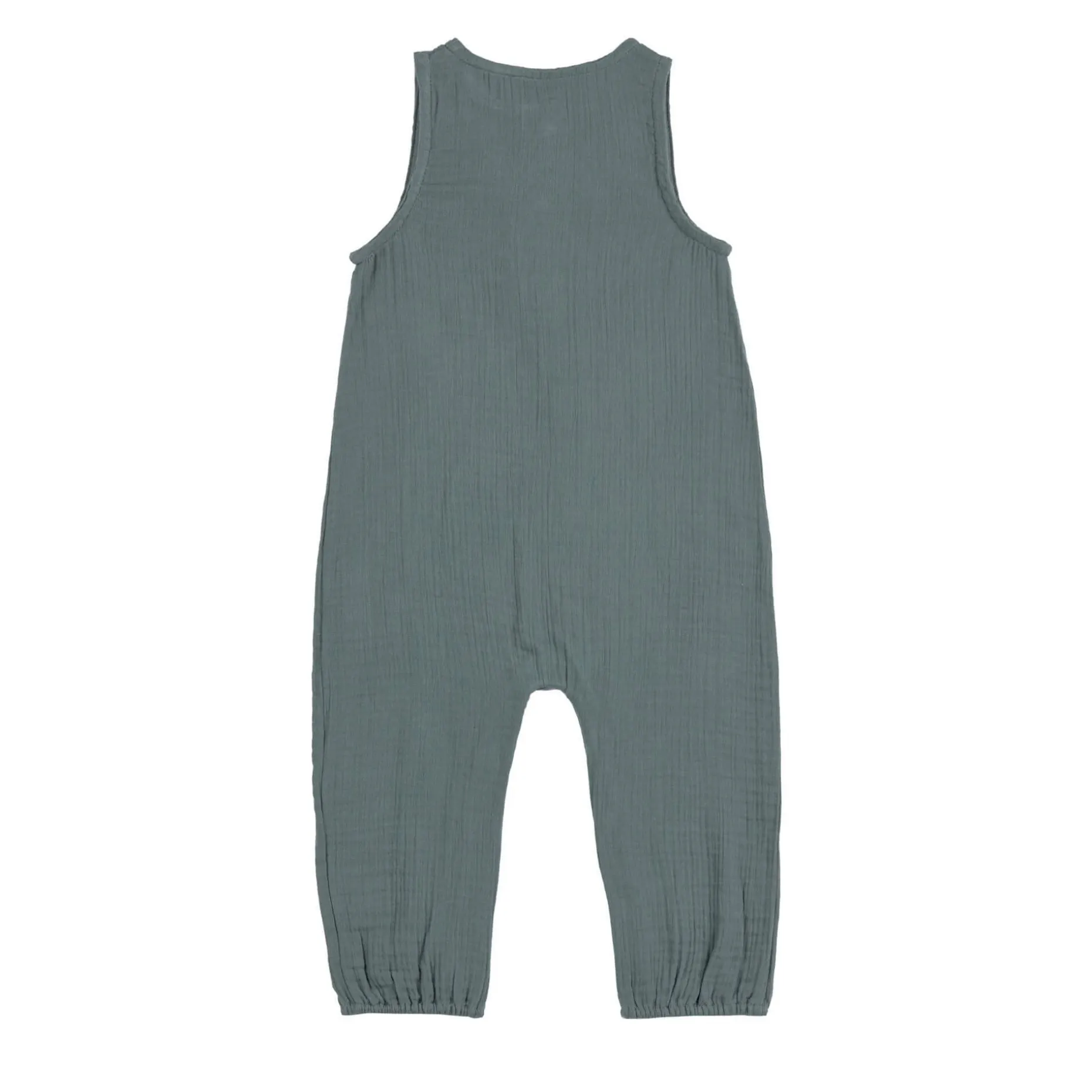 Musselin Jumpsuit - Bio Baumwolle, Petrolgrün