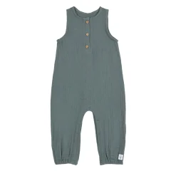 Musselin Jumpsuit - Bio Baumwolle, Petrolgrün