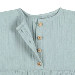 Musselin Kinderkleid - Bio Baumwolle, Silbergrau