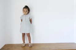 Musselin Kinderkleid - Bio Baumwolle, Blau