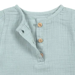 Musselin Langarmshirt - Bio Baumwolle, Silbergrau
