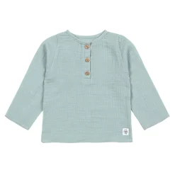 Musselin Langarmshirt - Bio Baumwolle, Silbergrau